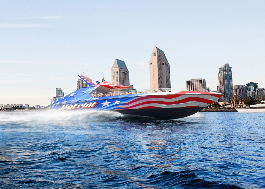 San Diego: Patriot Jet Boat Thrill Ride - The Visual Payoff: USS Midway, North Island, Star of India, and More