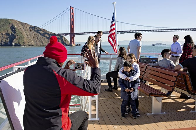 San Francisco: Bridge to Bridge Cruise (90-minutes) - Golden Gate Bridge from deck level, plus Alcatraz in your frame