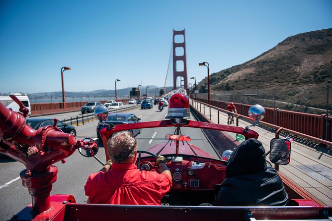 San Francisco Fire Engine Tour - Sausalito across the bay, where the views come with charm