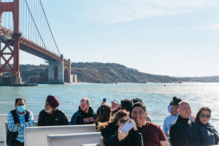 San Francisco: Skip-the-Line Escape from The Rock Bay Cruise - Golden Gate Bridge photo time: sail under the bridge
