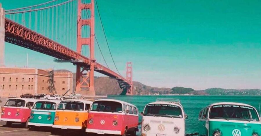 San Francisco: Small-Group City Tour by Vintage VW Bus - Golden Gate Bridge views: bay breeze, big scale, and quick perspective
