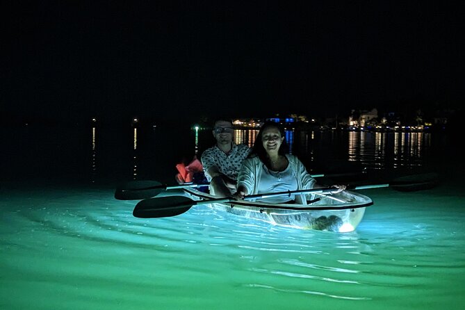 Sarasota - Clear Kayak LED Night Glass Bottom Tour - Your pace, your kayak setup, and the tandem versus solo choice
