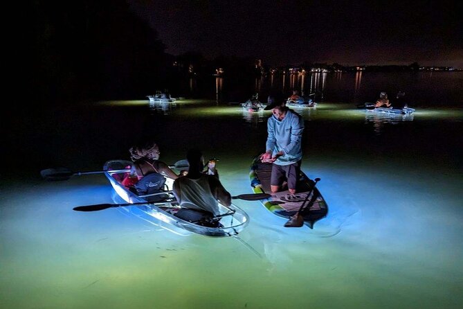 Sarasota - Clear Kayak LED Night Glass Bottom Tour - Weather, water movement, and why your tour time choice matters