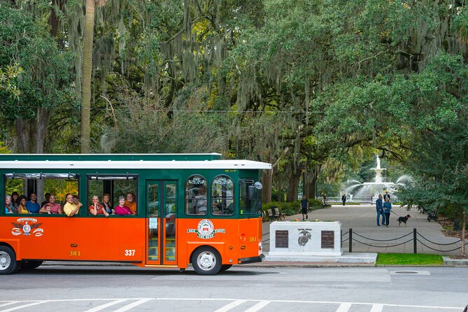 "Savannah for Morons" Comedy Trolley Tour - Independent Presbyterian Church, the Forrest Gump feather moment