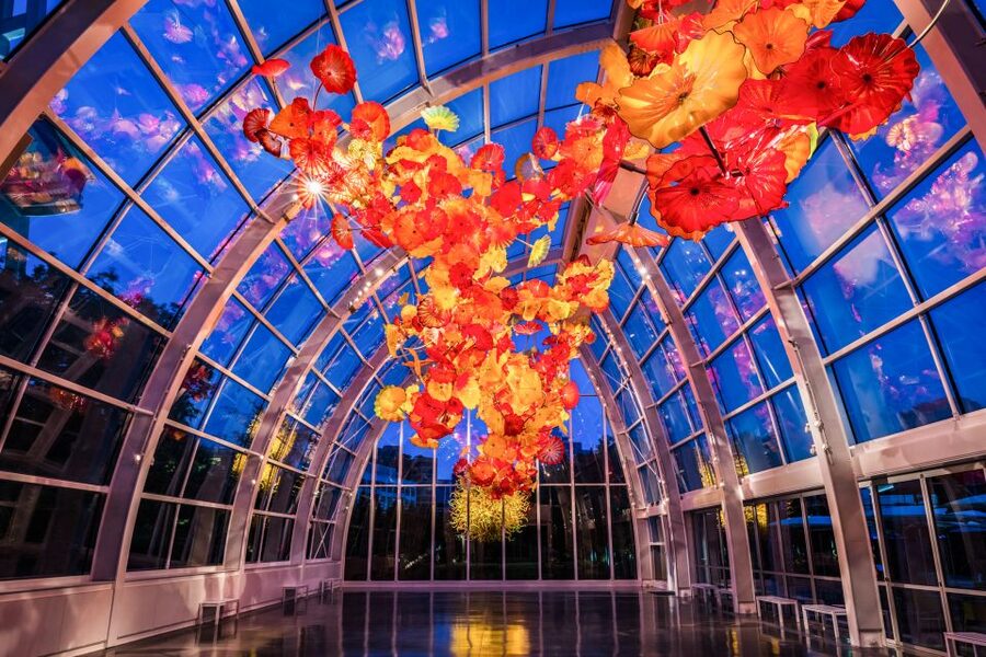 Seattle: Chihuly Garden and Glass Entry Ticket - Glasshouse: the 40-foot structure and the 100-foot-long suspended sculpture