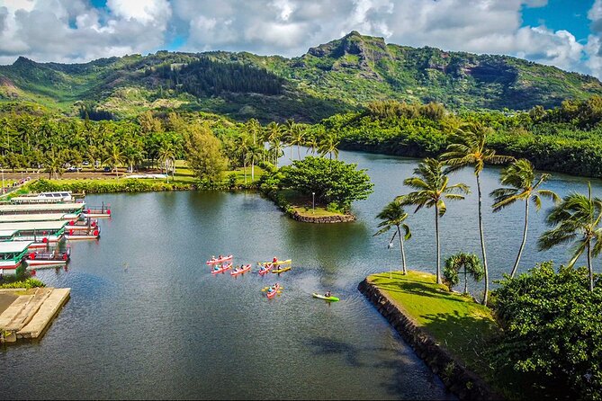 Secret Falls Kayak & Hike Guided Adventure on the Wailua River - Kamokila Village stories on the paddle upriver