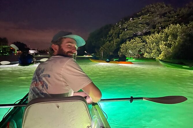 Sharkeys Glass Bottom Fish Feeding LED Night Tour St. Pete Beach - Pinellas Bayway Bridge Selfie Time: A Lit Photo Moment From the Water