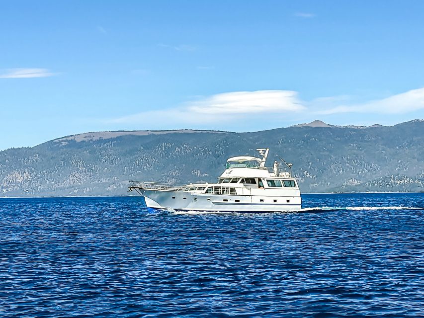 South Lake Tahoe: Sightseeing Cruise of Emerald Bay - Getting on board: Tahoe Bleu Wave, decks, and the Rubicon Pier check-in reality