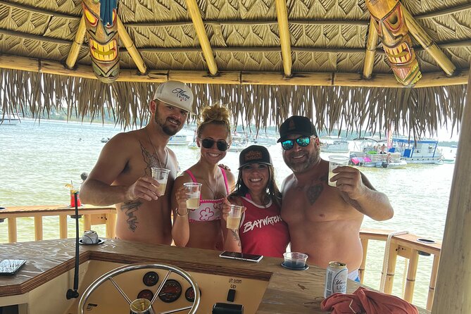 Tailfins Tiki Boats Crab Island Sandbar(3hrs/ 5/5:30 are 2hrs) - The Boat Ride to Crab Island: Music, Float Time, and Dolphin Watches