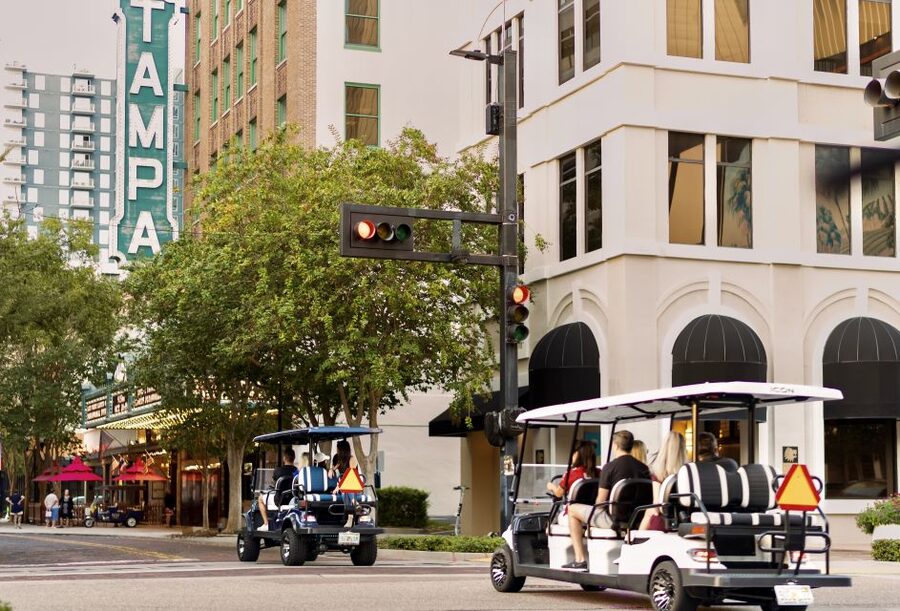 Tampa: Guided City Tour in Deluxe Street Golf Cart - Armature Works and the Riverwalk, where Tampa’s creative side shows up