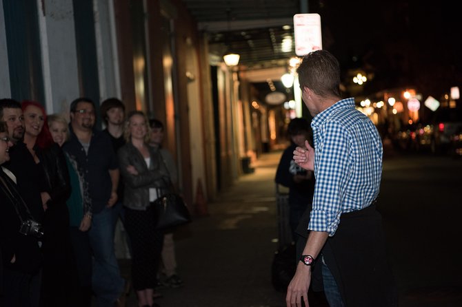 The Ghosts of New Orleans Tour - Entering the French Quarter at Night, Not Peak Daylight