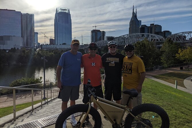 The Original Music City Electric Bicycle Guided City Tour 16miles - Downtown Nashville, Broadway, Printers Alley, and The Gulch