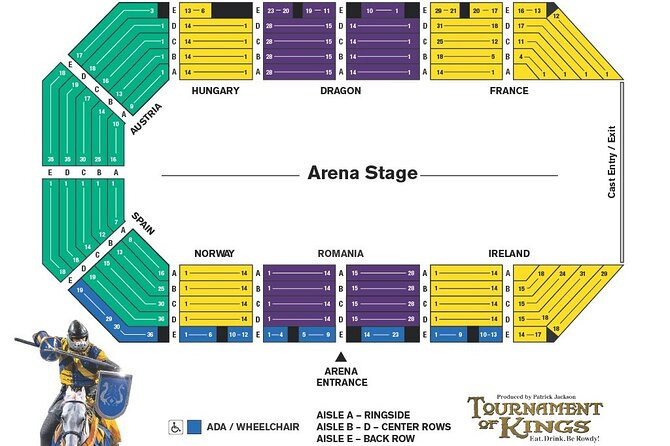Tournament of Kings Dinner and Show at Excalibur Hotel and Casino - Merlin sets the stage: countries, kings, and your job in the crowd