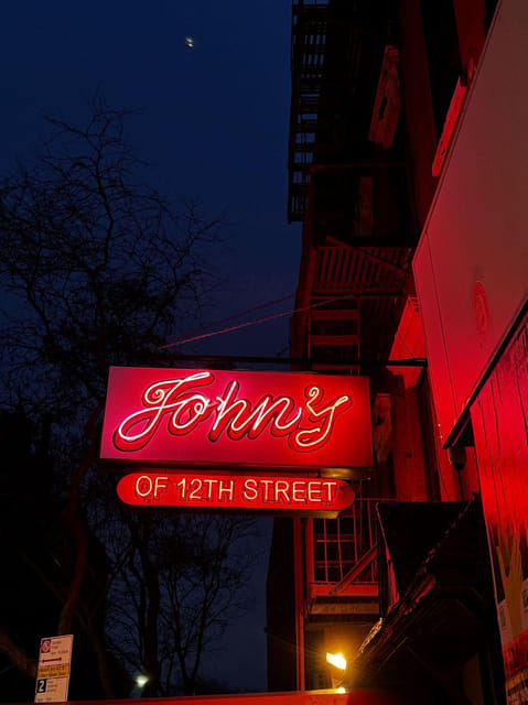 True Crime New York: NYPD-Guided Mafia Walking Tour w/ Food - VIP Spaghetti at John’s: The Meal That Changes the Mood