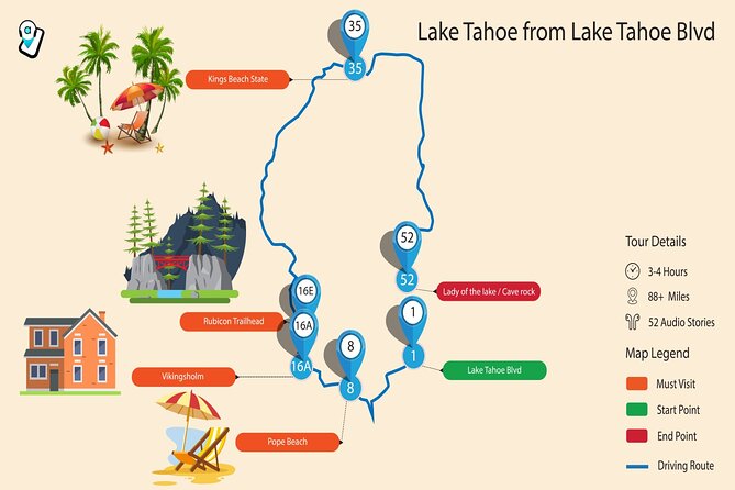 Ultimate Lake Tahoe Self-Guided Driving Audio Tour - Setup that matters: download on strong Wi-Fi, then go offline