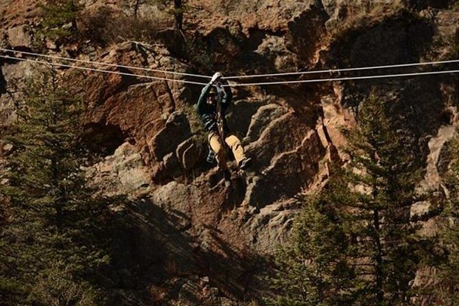 Woods Course Zipline Tour in Seven Falls - The view stops: Midnight Falls and Seven Falls Canyon atmosphere