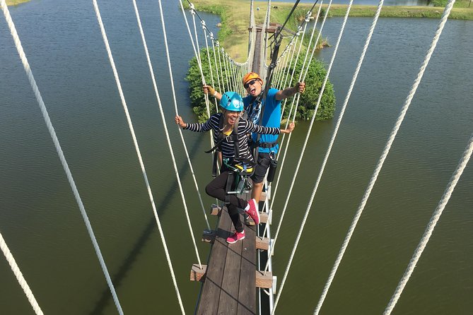 Zip Line Adventure over Tampa Bay - Tampa Bay views on the fly, plus the bridge moment